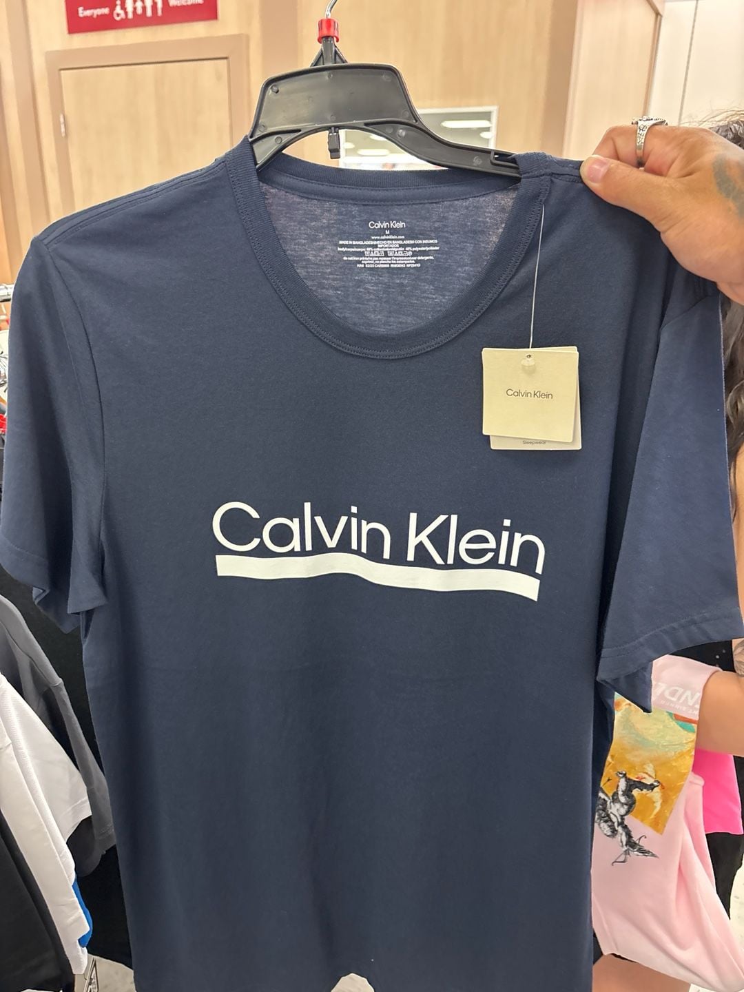 Calvin Klein Men's Sleepwear Graphic Logo T-Shirt - Navy 1