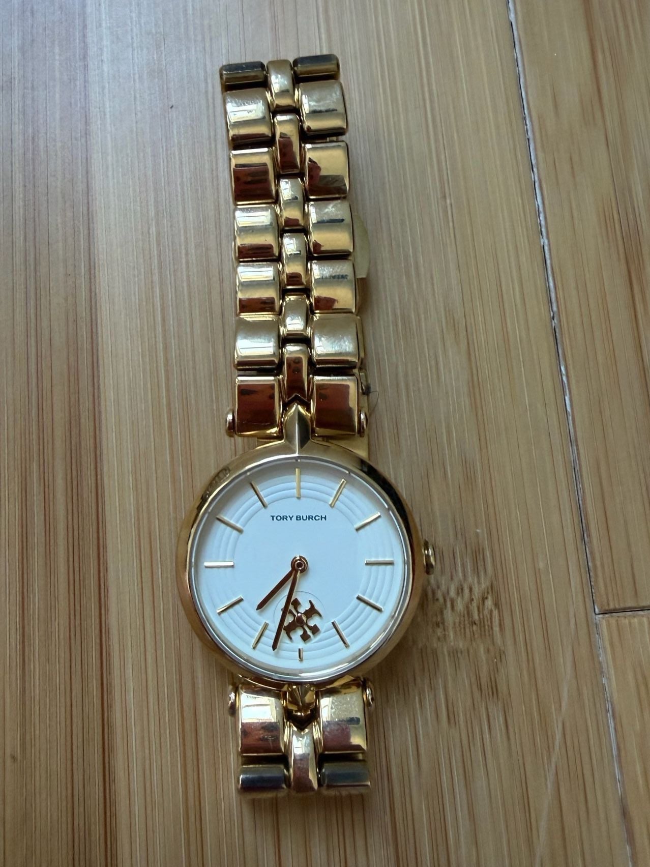 Tory Burch Kira Gold-Tone Stainless Steel Bracelet Watch TBW2045 1