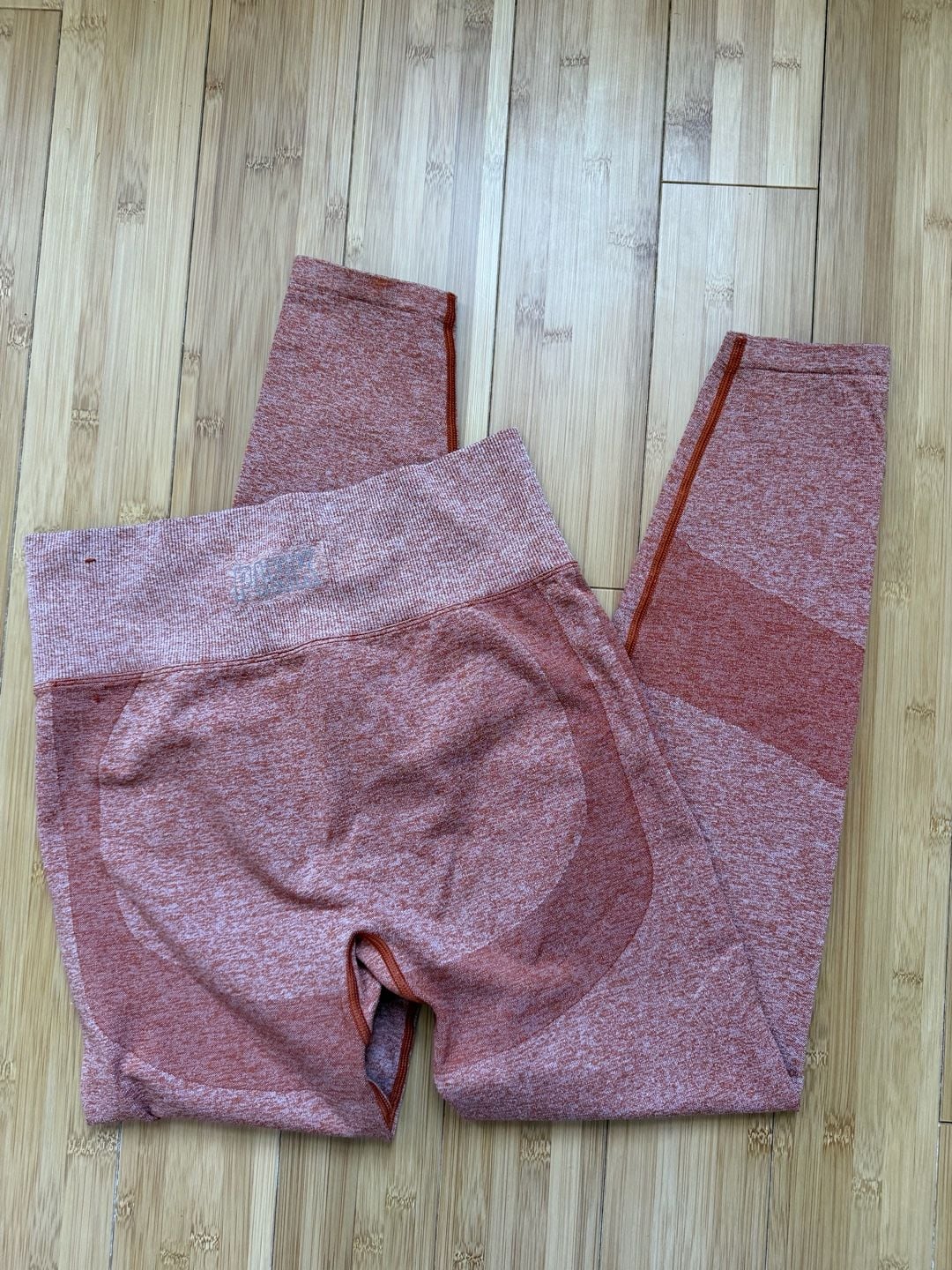 PINK Victoria's Secret Seamless High Waist Workout Tights in Heathered Rust 2