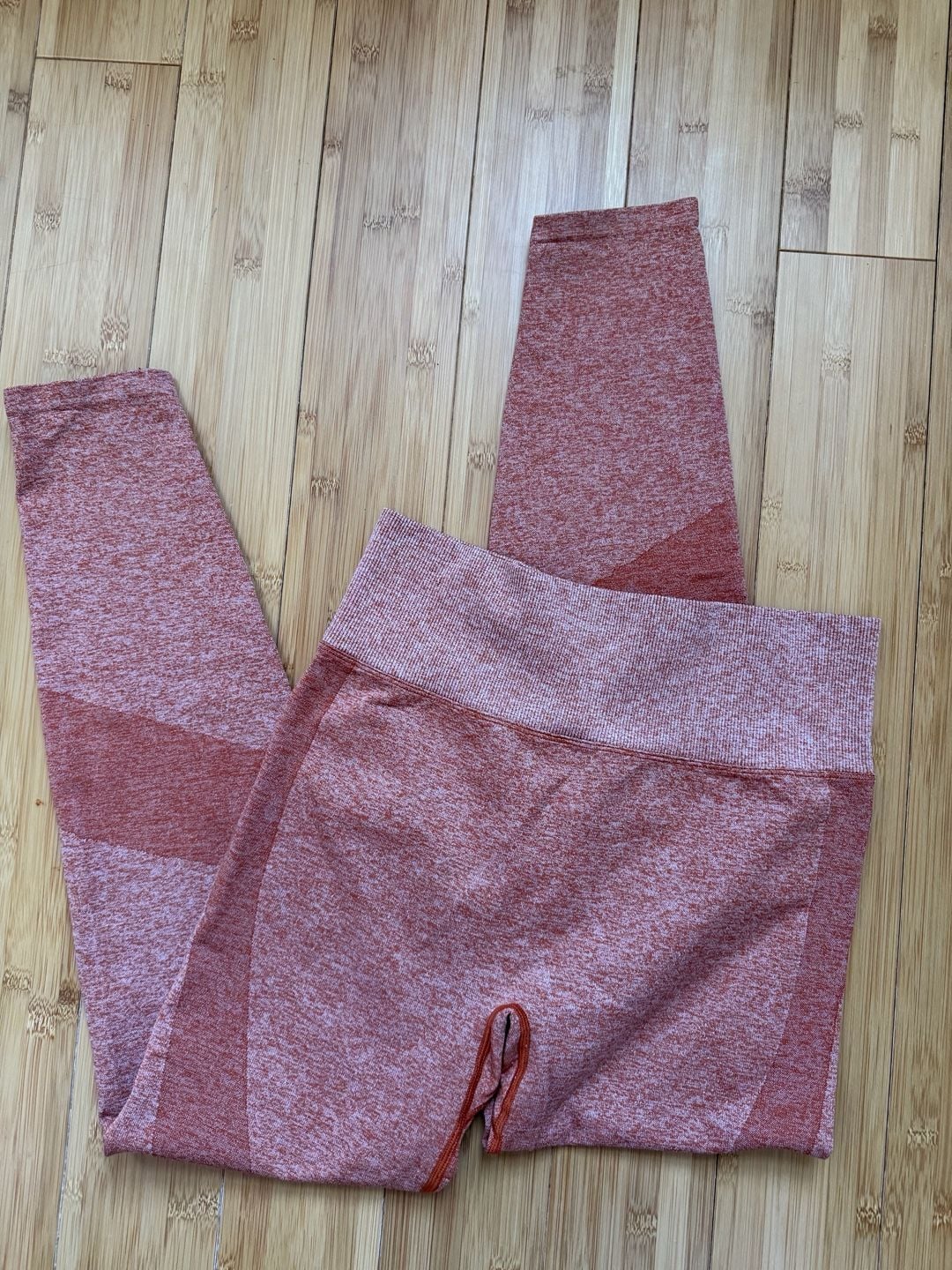 PINK Victoria's Secret Seamless High Waist Workout Tights in Heathered Rust 1