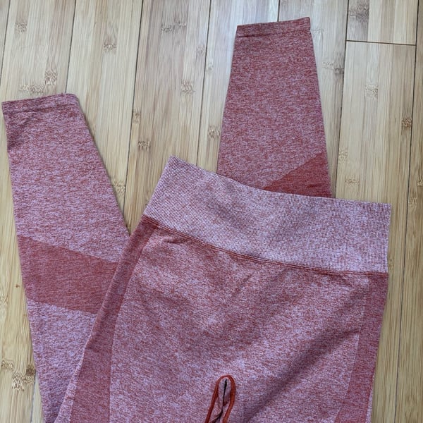 PINK Victoria's Secret Seamless High Waist Workout Tights in Heathered Rust