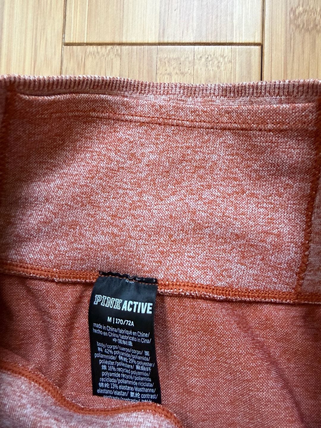PINK Victoria's Secret Seamless High Waist Workout Tights in Heathered Rust 4