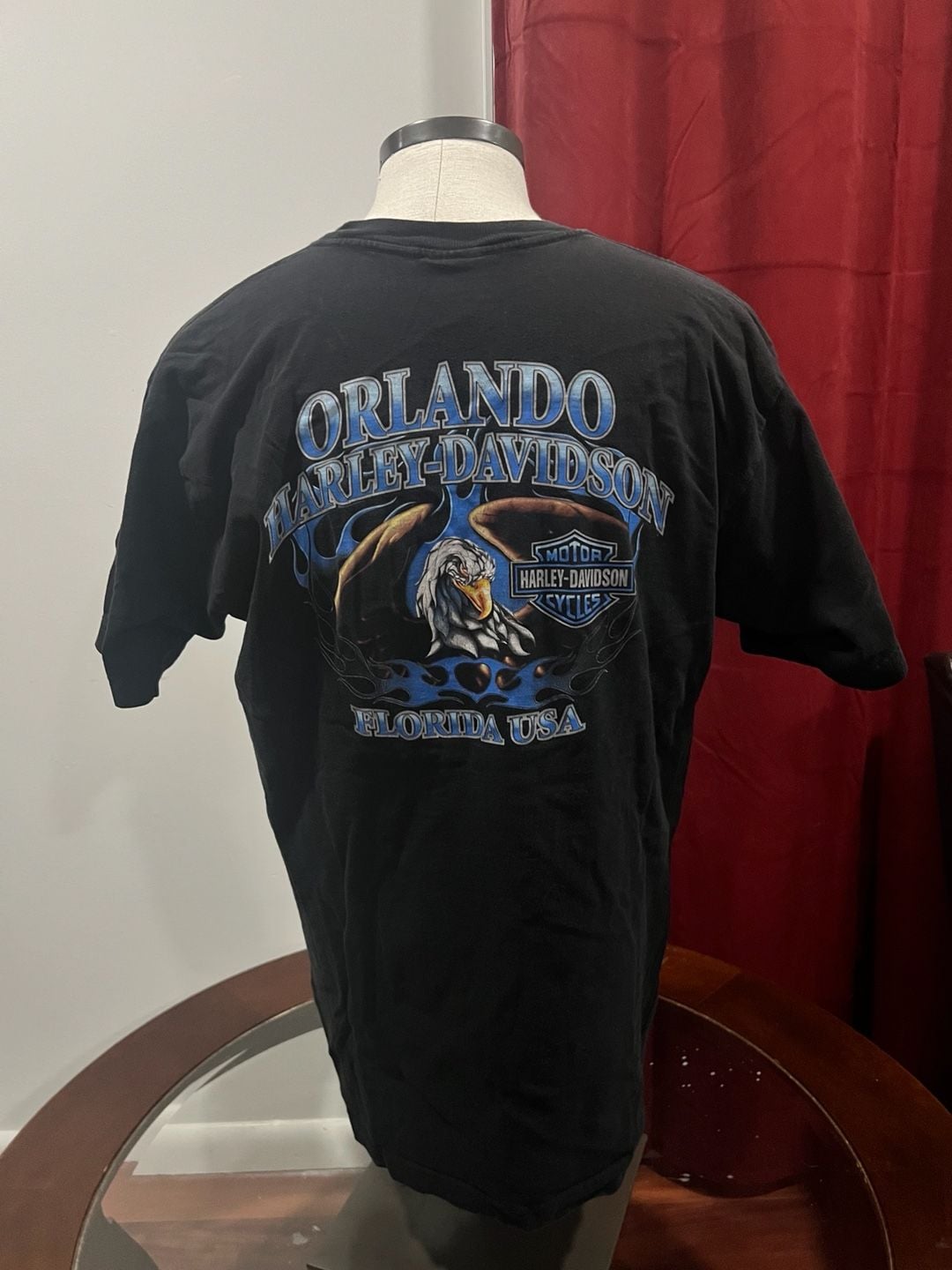 Vintage Harley-Davidson Orlando Florida American Tradition Eagle Graphic T-Shirt XL 3