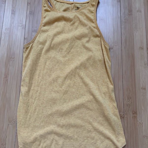 Nike Dri-FIT Women's High-Neck Ribbed Training Tank Top Yellow S