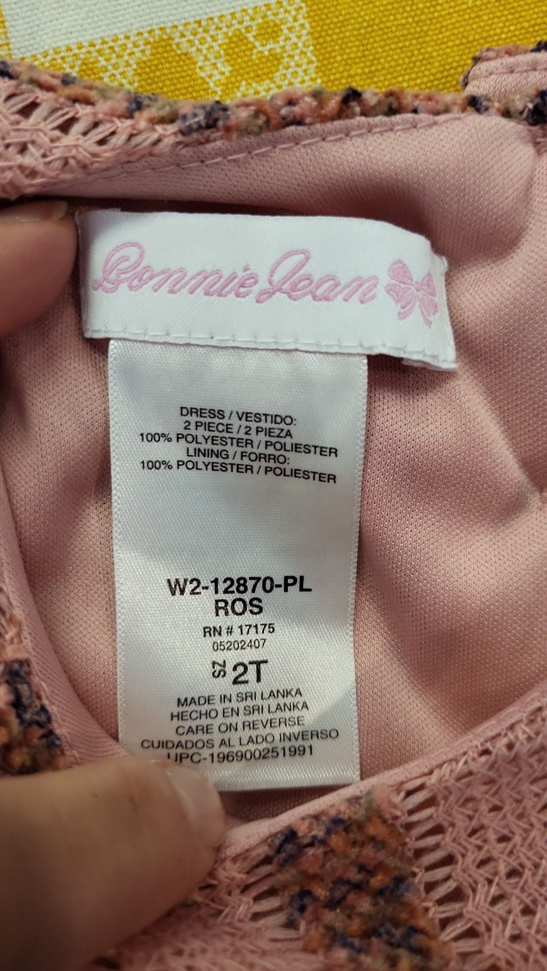 Bonnie Jean Toddler 2T Pink Stripe Textured Sweater Knit Dress 4