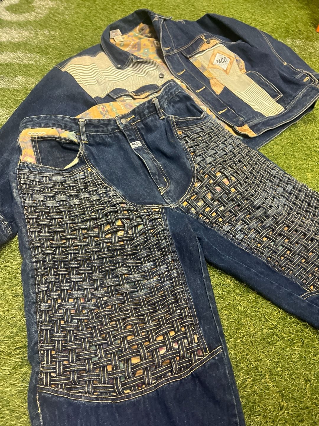 Vintage Paco Patchwork Denim Two Piece Set Jacket and Jeans 5