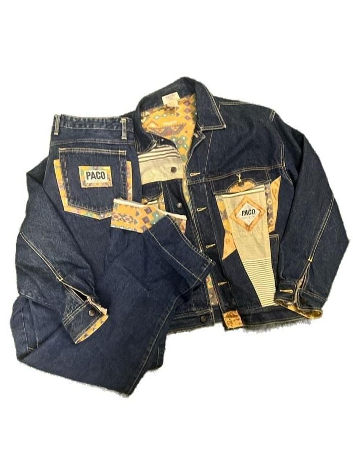 Vintage Paco Patchwork Denim Two Piece Set Jacket and Jeans 1