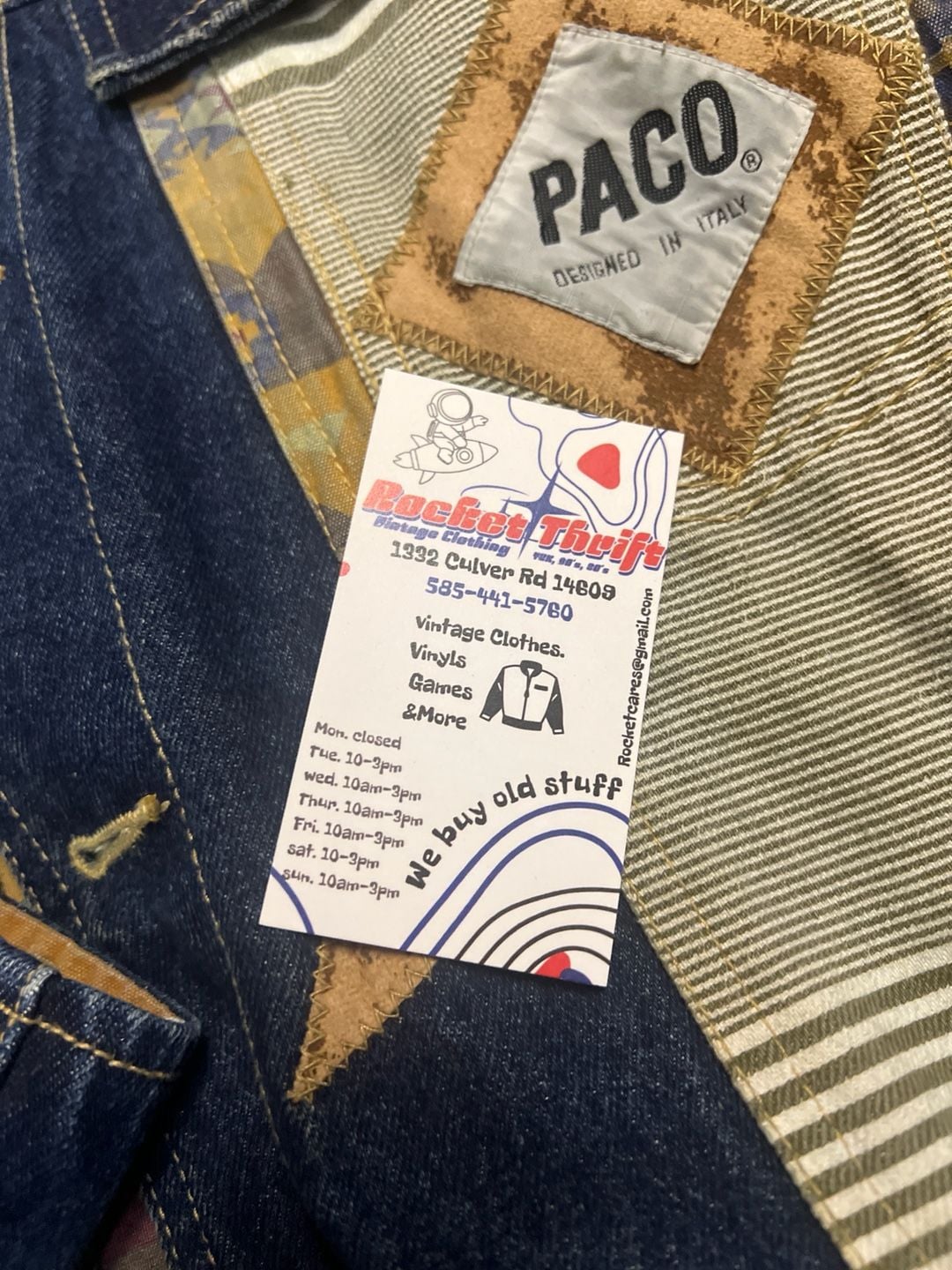 Vintage Paco Patchwork Denim Two Piece Set Jacket and Jeans 6