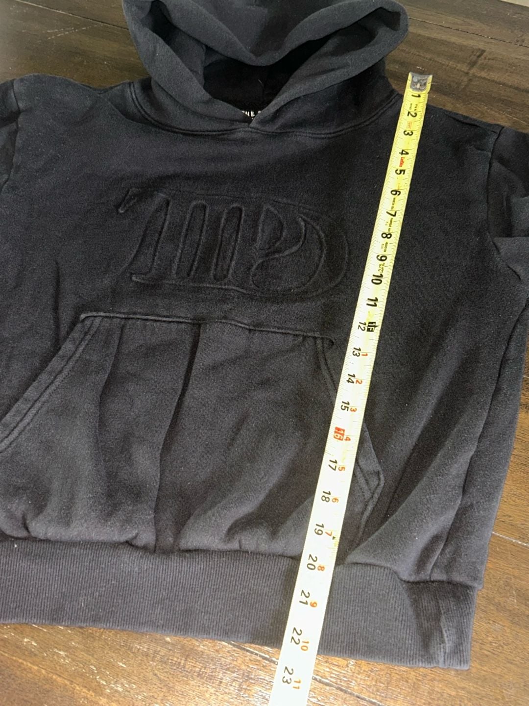 Taylor Swift The Tortured Poets Department Black Embossed TTPD Hoodie Size Small 5