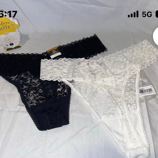 INC International Concepts Floral Lace Thong Panties Set of 2