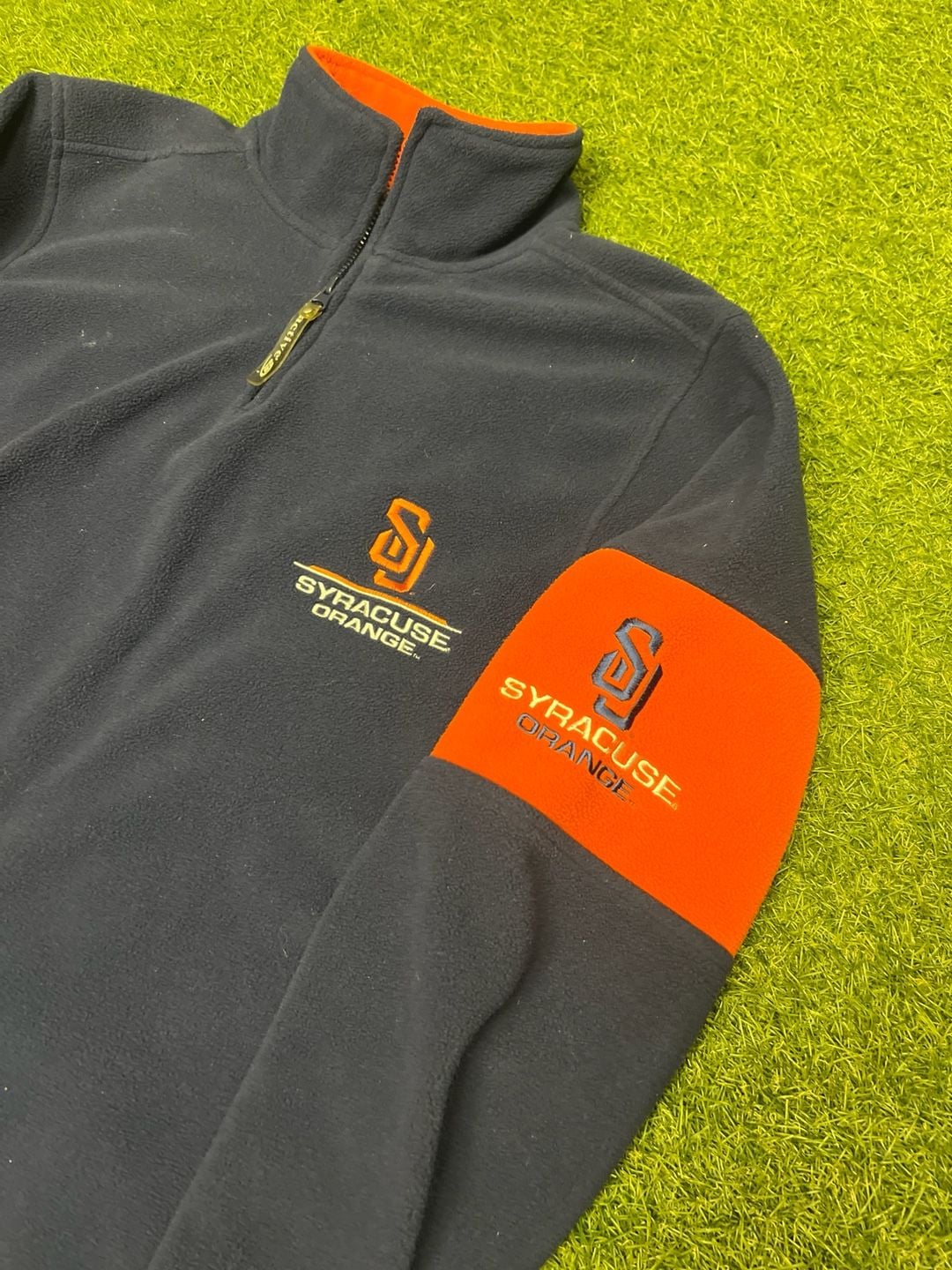 Vintage Active Syracuse Orange NCAA 1/4 Zip Fleece Pullover Jacket 3