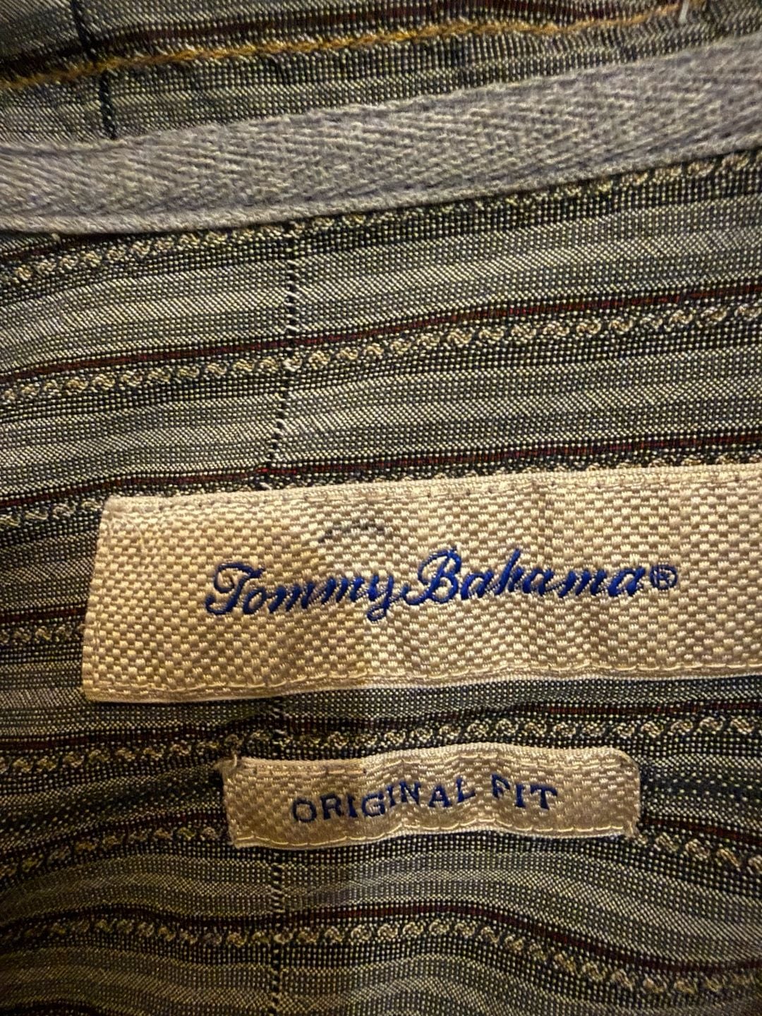 Tommy Bahama 100% Silk Striped Short Sleeve Camp Shirt Original Fit XL 3