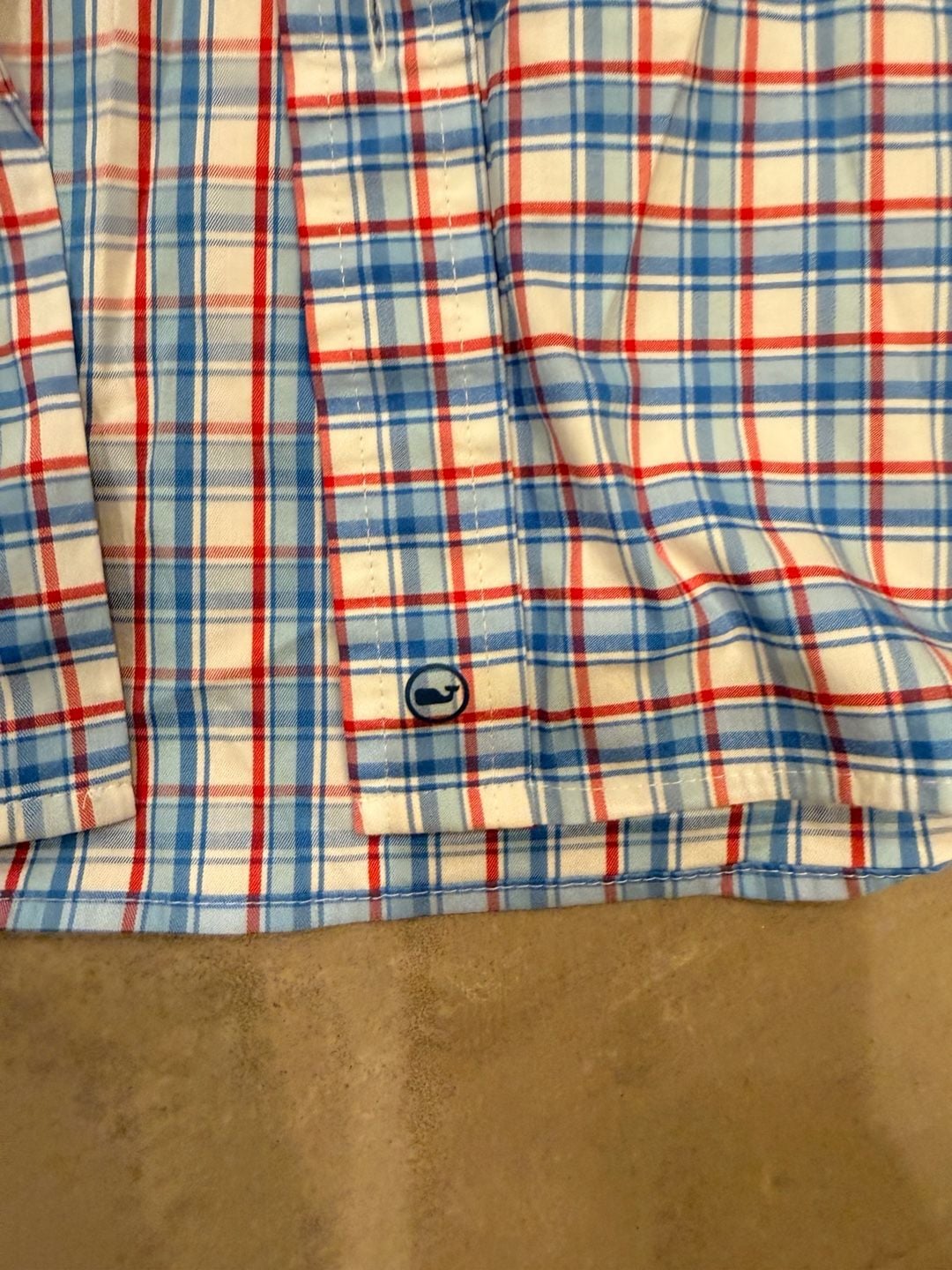 Vineyard Vines On-The-Go Performance brrrº Plaid Button Down Shirt XL 3