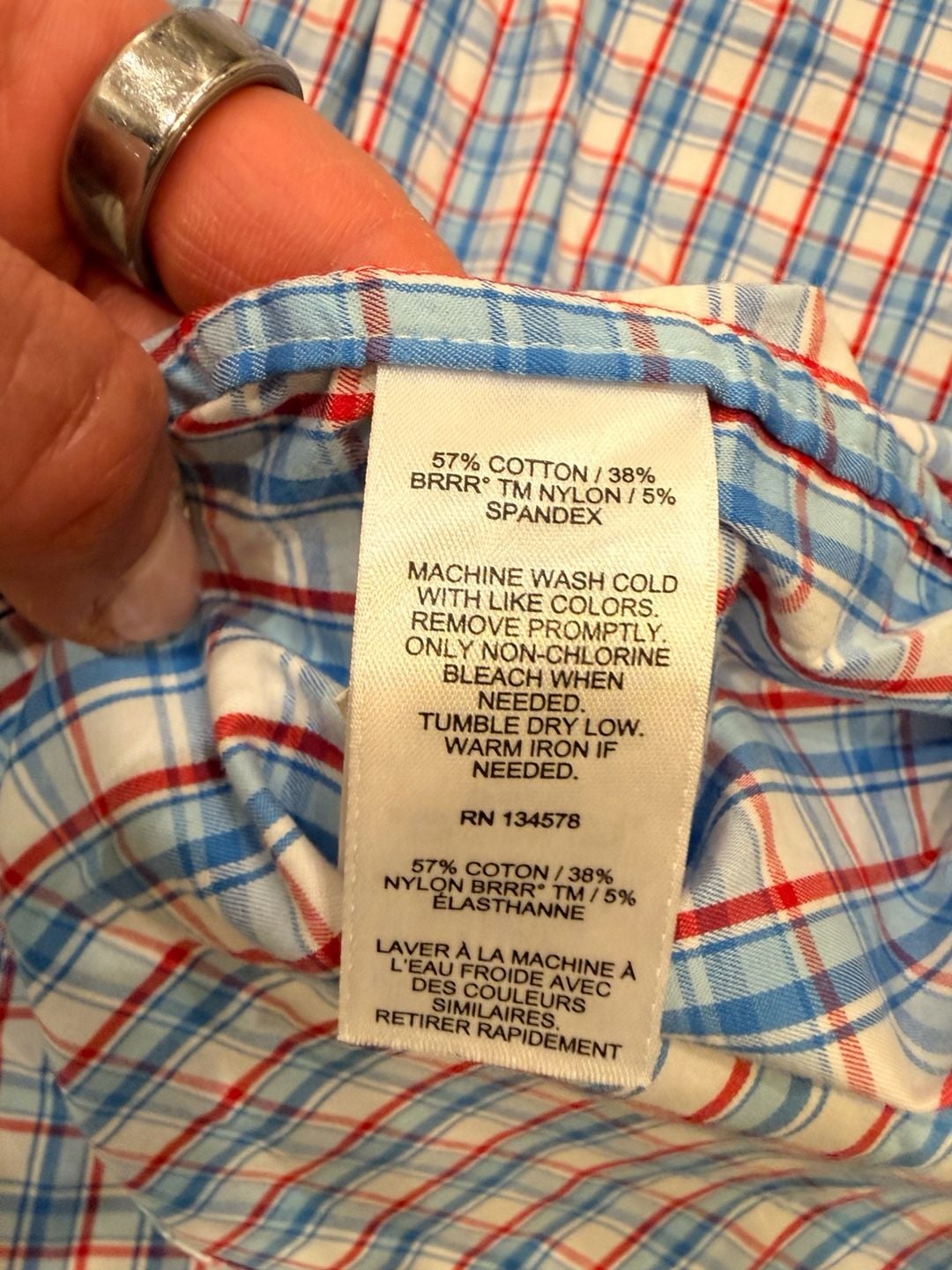 Vineyard Vines On-The-Go Performance brrrº Plaid Button Down Shirt XL 5