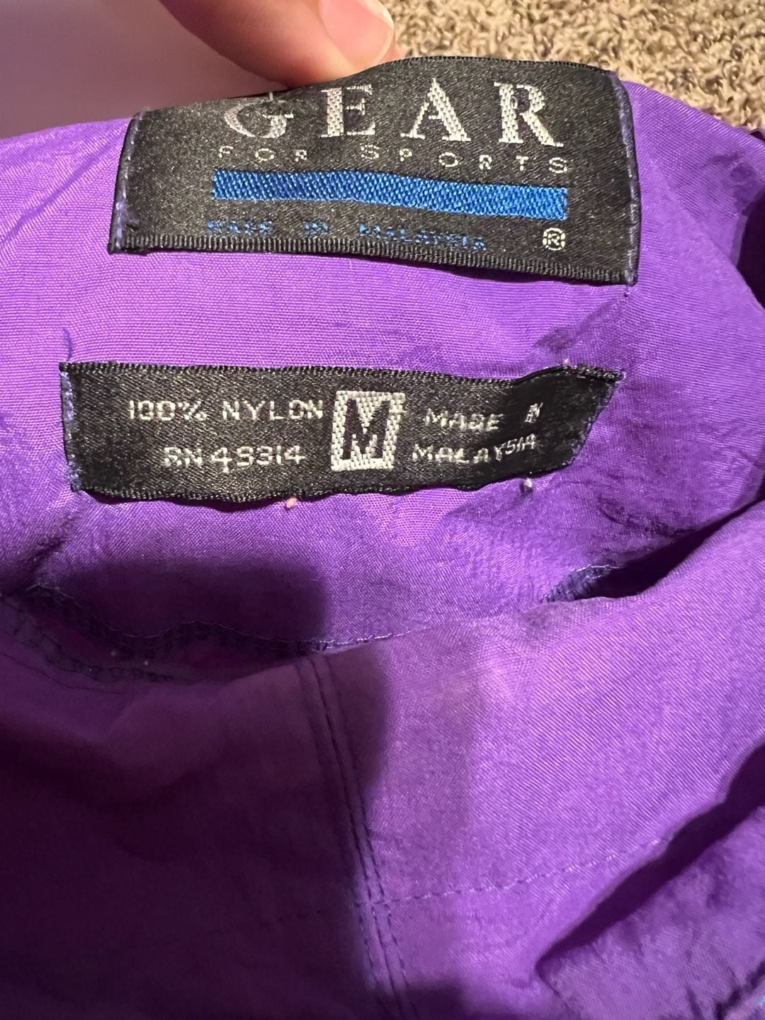 Vintage 90s Gear For Sports Midwestern State University Purple Nylon Windbreaker Pullover 4