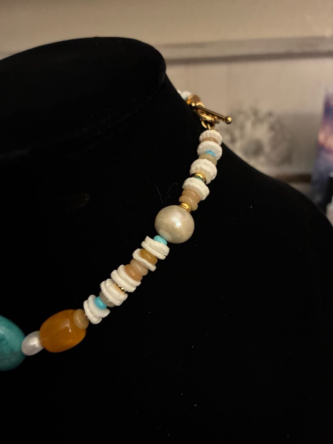 Mayamar Bold Stone Beaded Mixed Gemstone Necklace 4