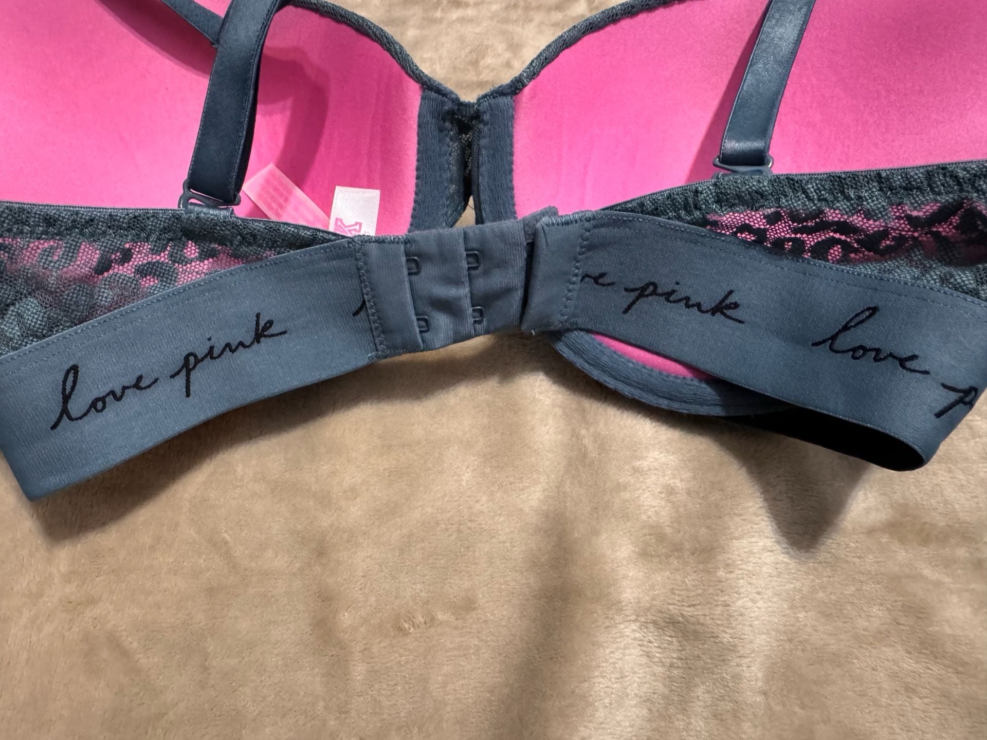 Victorias Secret Pink Push Up bra 32DD Green 3