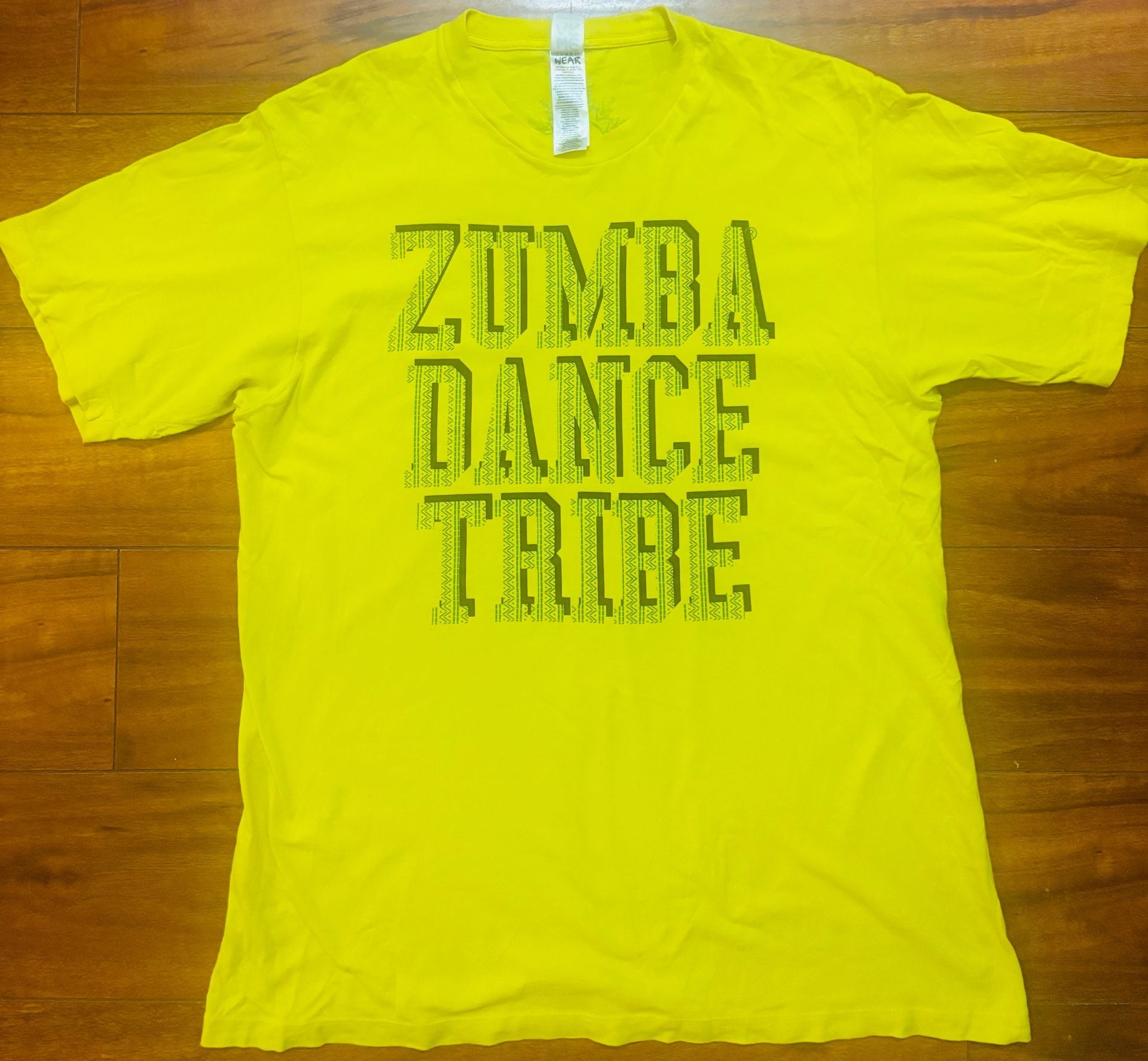 Zumba Dance Tribe Unisex Workout T-Shirt Bright Yellow 1
