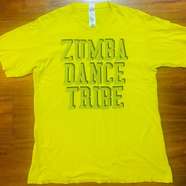 Zumba Dance Tribe Unisex Workout T-Shirt Bright Yellow