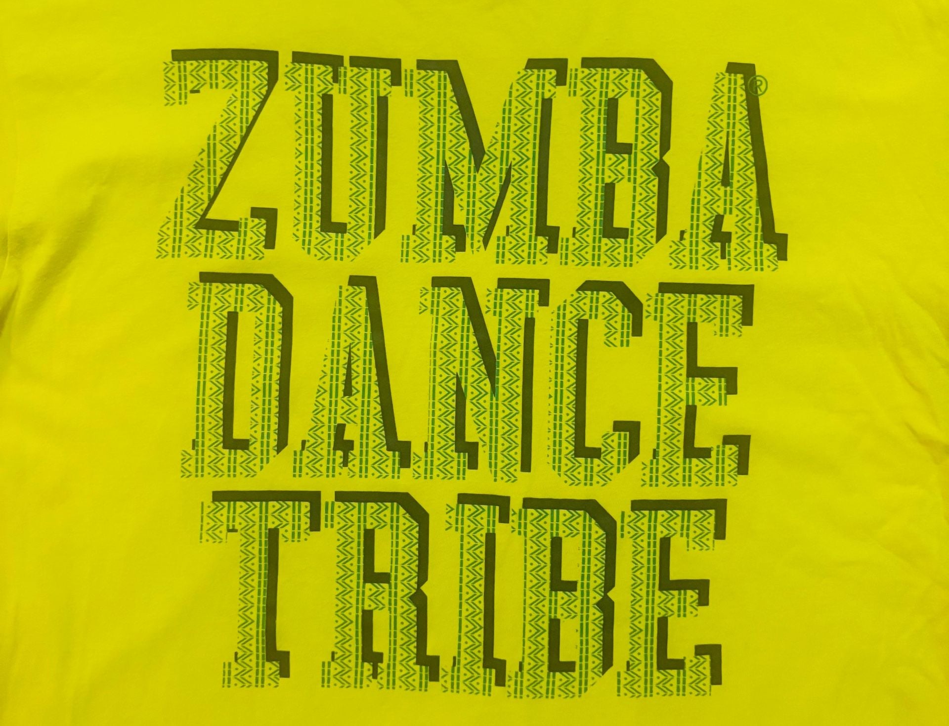 Zumba Dance Tribe Unisex Workout T-Shirt Bright Yellow 2