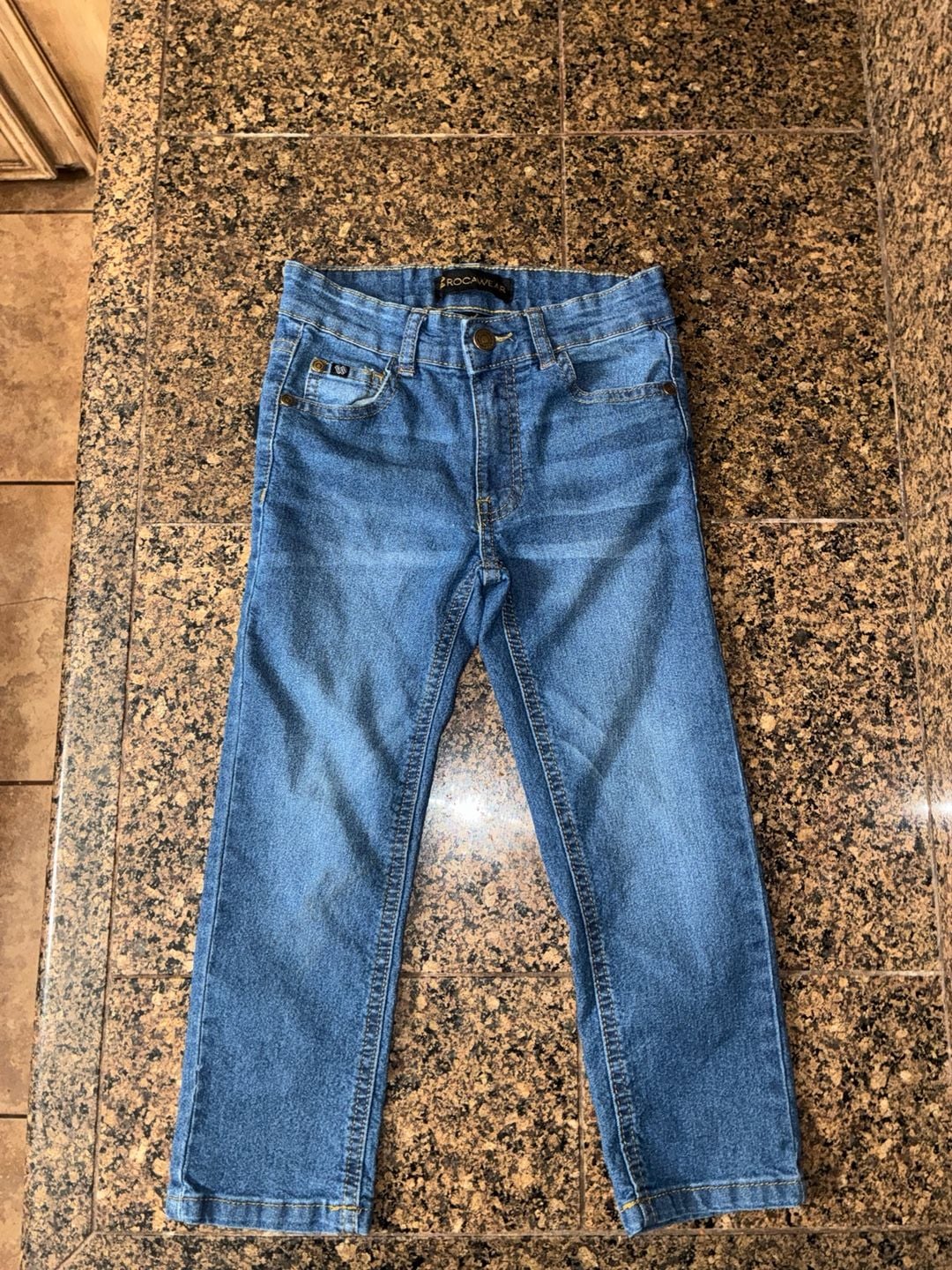 Rocawear Boys Skinny Fit Blue Denim Jeans Size 6 2