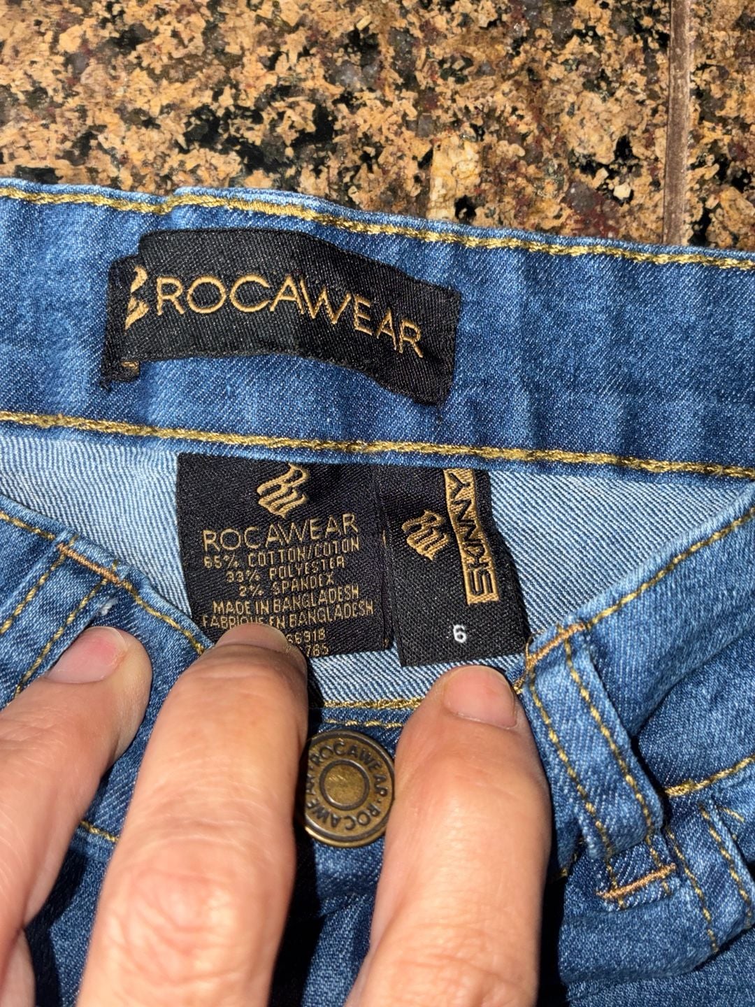 Rocawear Boys Skinny Fit Blue Denim Jeans Size 6 3