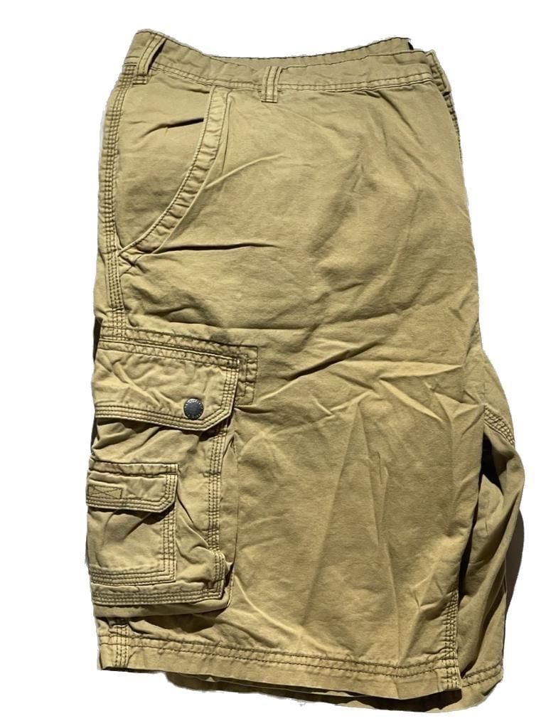Buffalo David Bitton Men's Tan Khaki Cargo Shorts with Multi-Pockets size 36 5