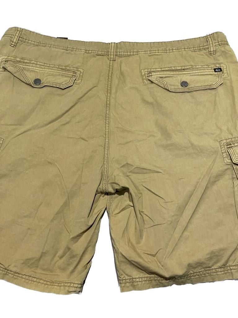 Buffalo David Bitton Men's Tan Khaki Cargo Shorts with Multi-Pockets size 36 7