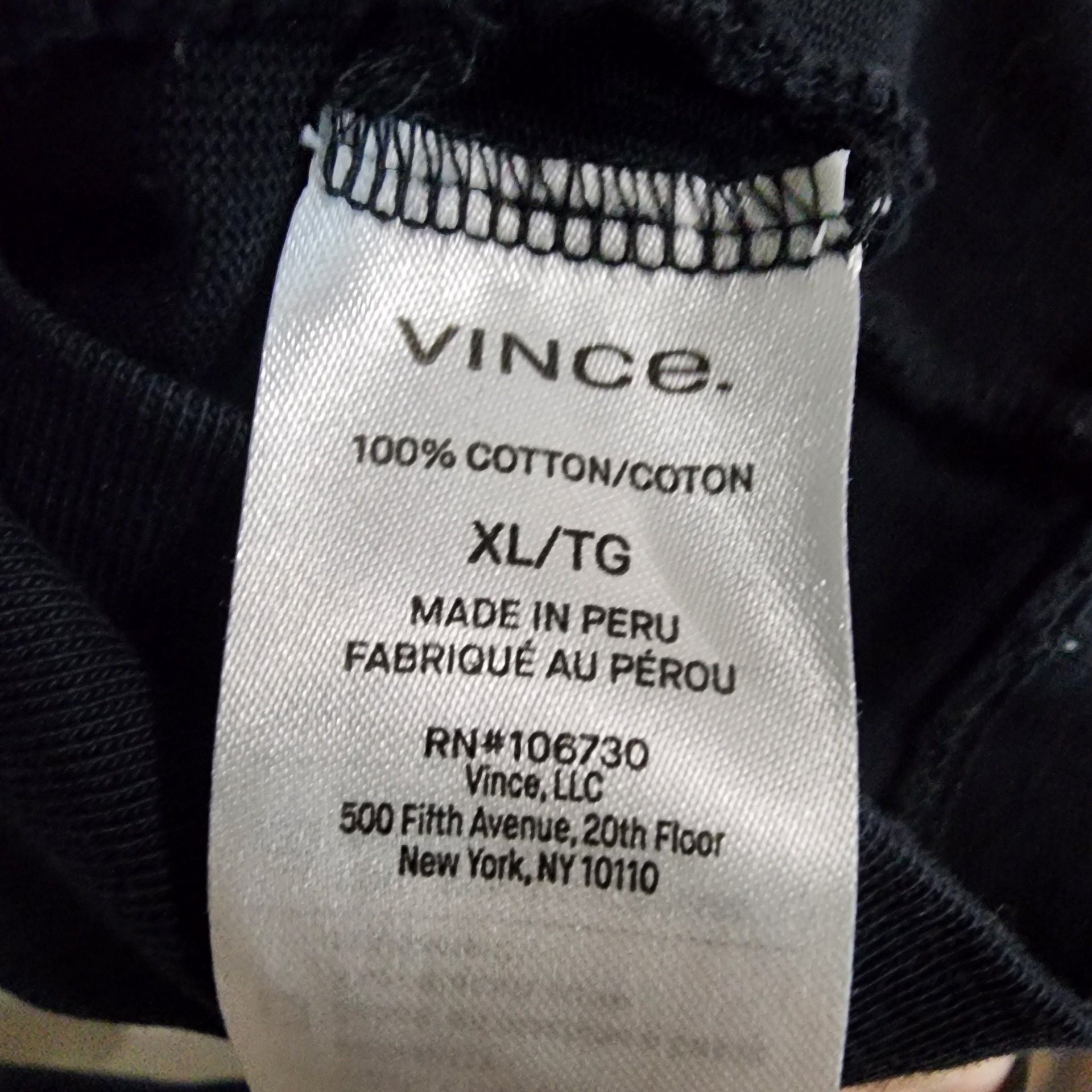 Vince. Black 100% Cotton Short Sleeve Tie-Waist T-Shirt Mini Dress XL 9