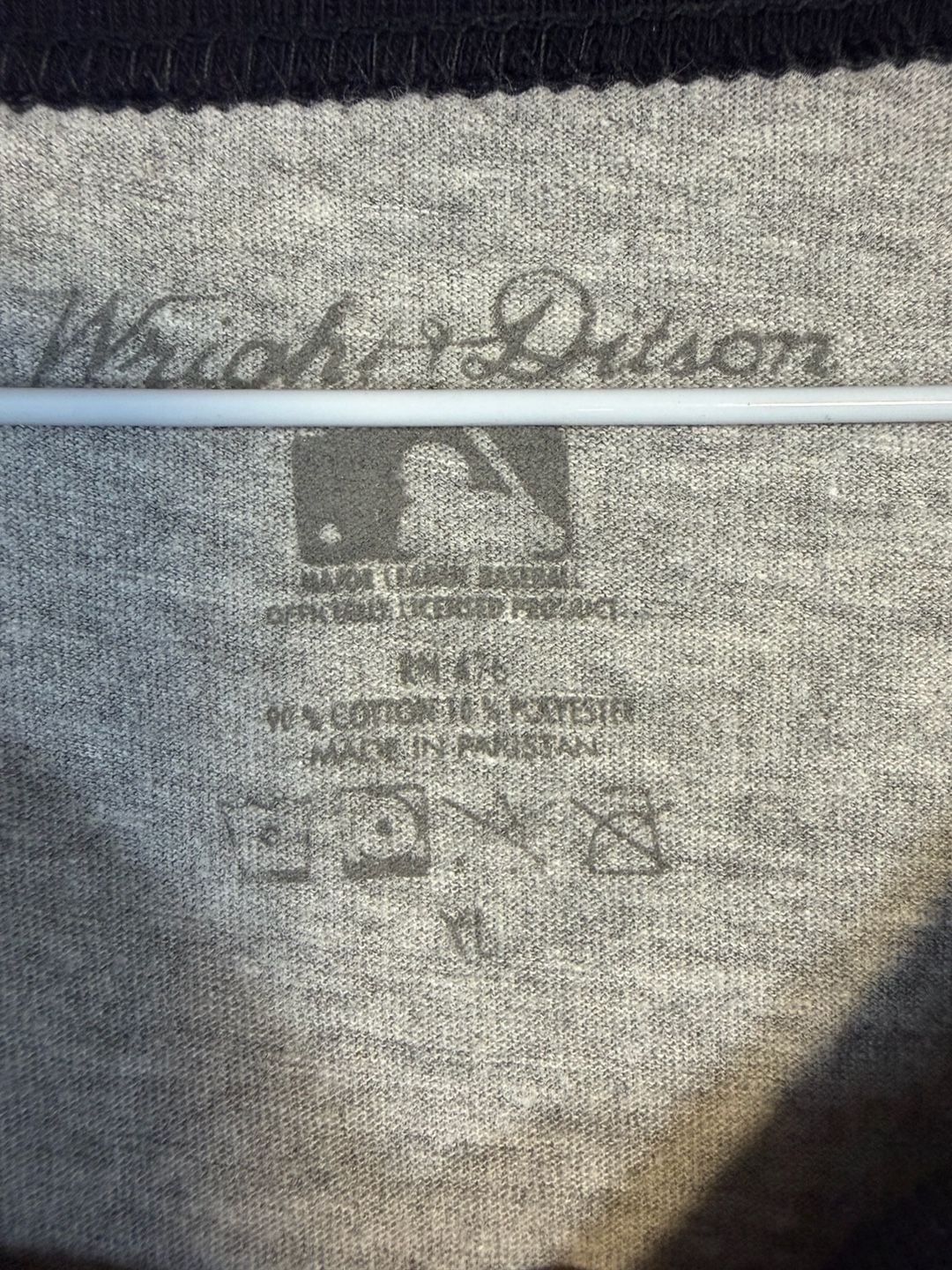 Wright & Ditson New York Yankees Men’s XL Raglan T Shirt Gray Navy MLB 4