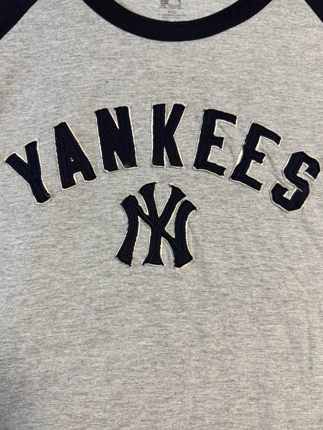 Wright & Ditson New York Yankees Men’s XL Raglan T Shirt Gray Navy MLB 7