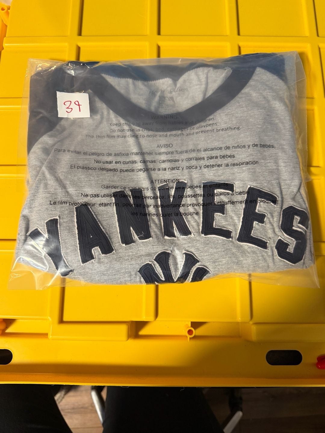 Wright & Ditson New York Yankees Men’s XL Raglan T Shirt Gray Navy MLB 9