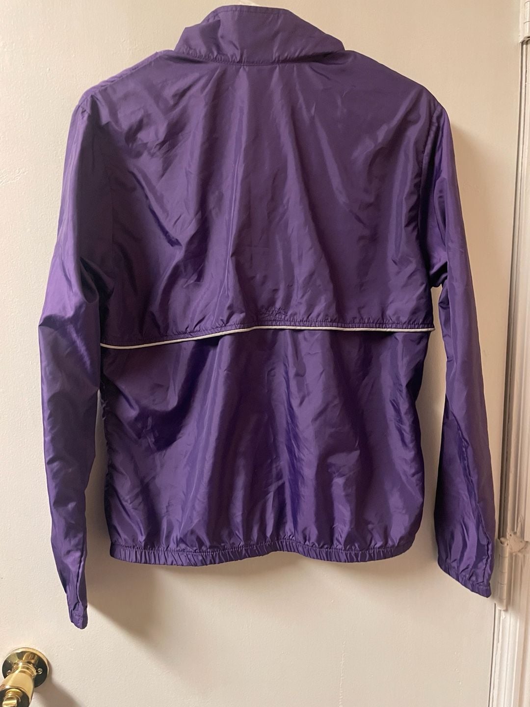Vintage Hind Made in USA Purple Reflective Full Zip Running Windbreaker Jacket 7