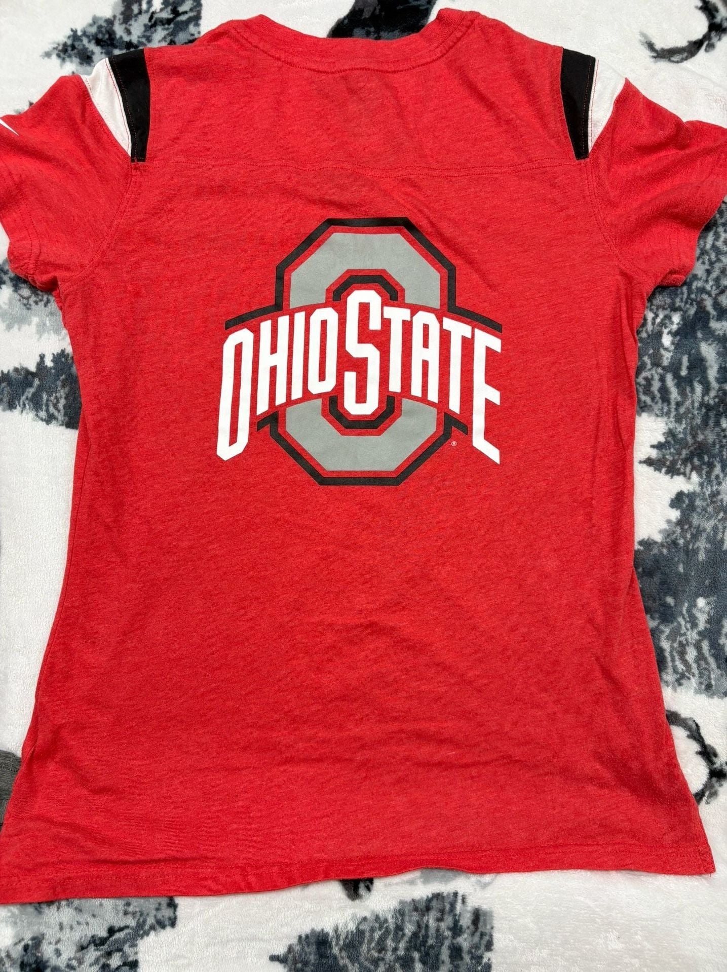 Nike Ohio State Buckeyes Women's Blitz Tri-Blend V-Neck T-Shirt Size L 3