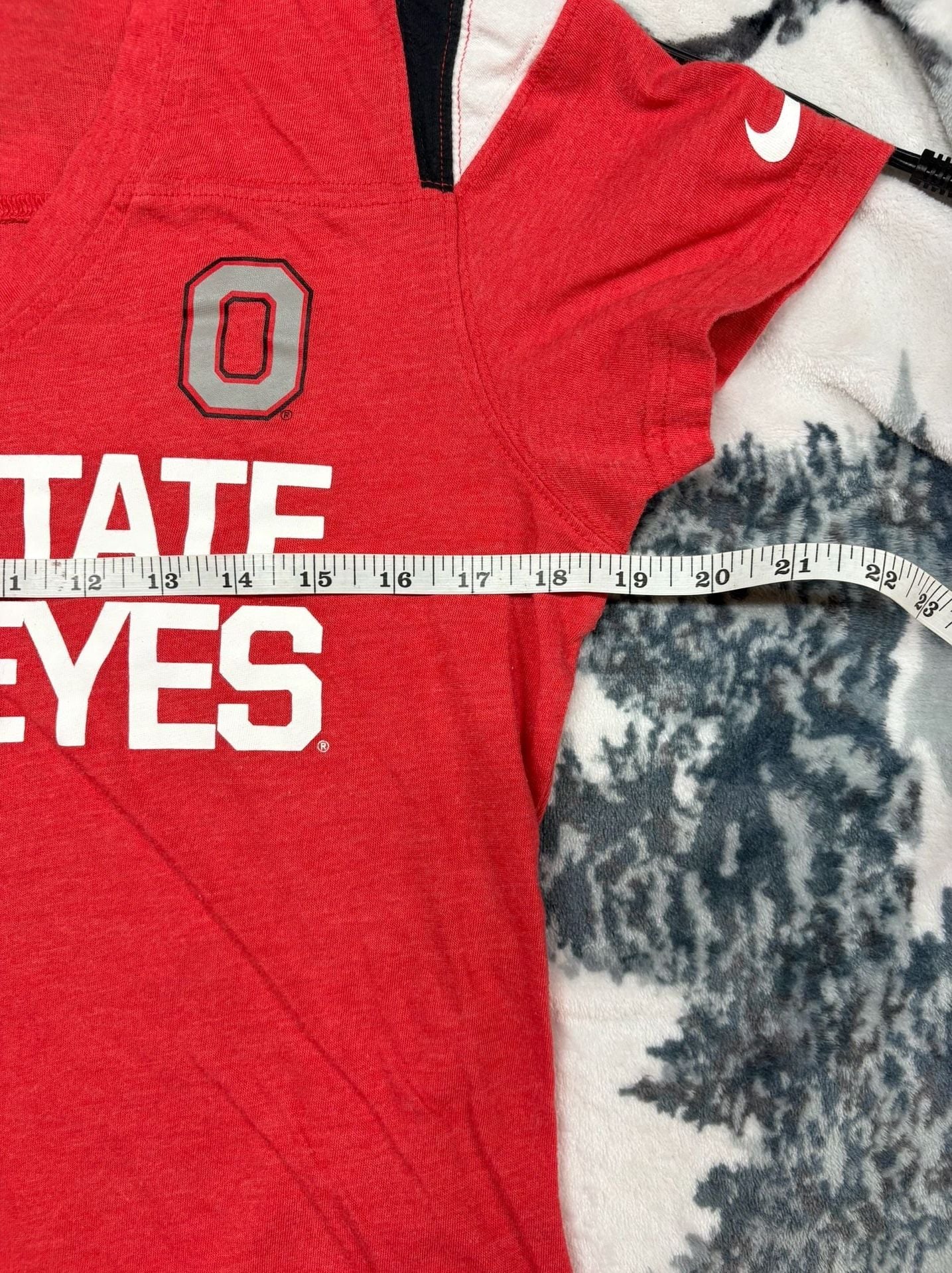 Nike Ohio State Buckeyes Women's Blitz Tri-Blend V-Neck T-Shirt Size L 5