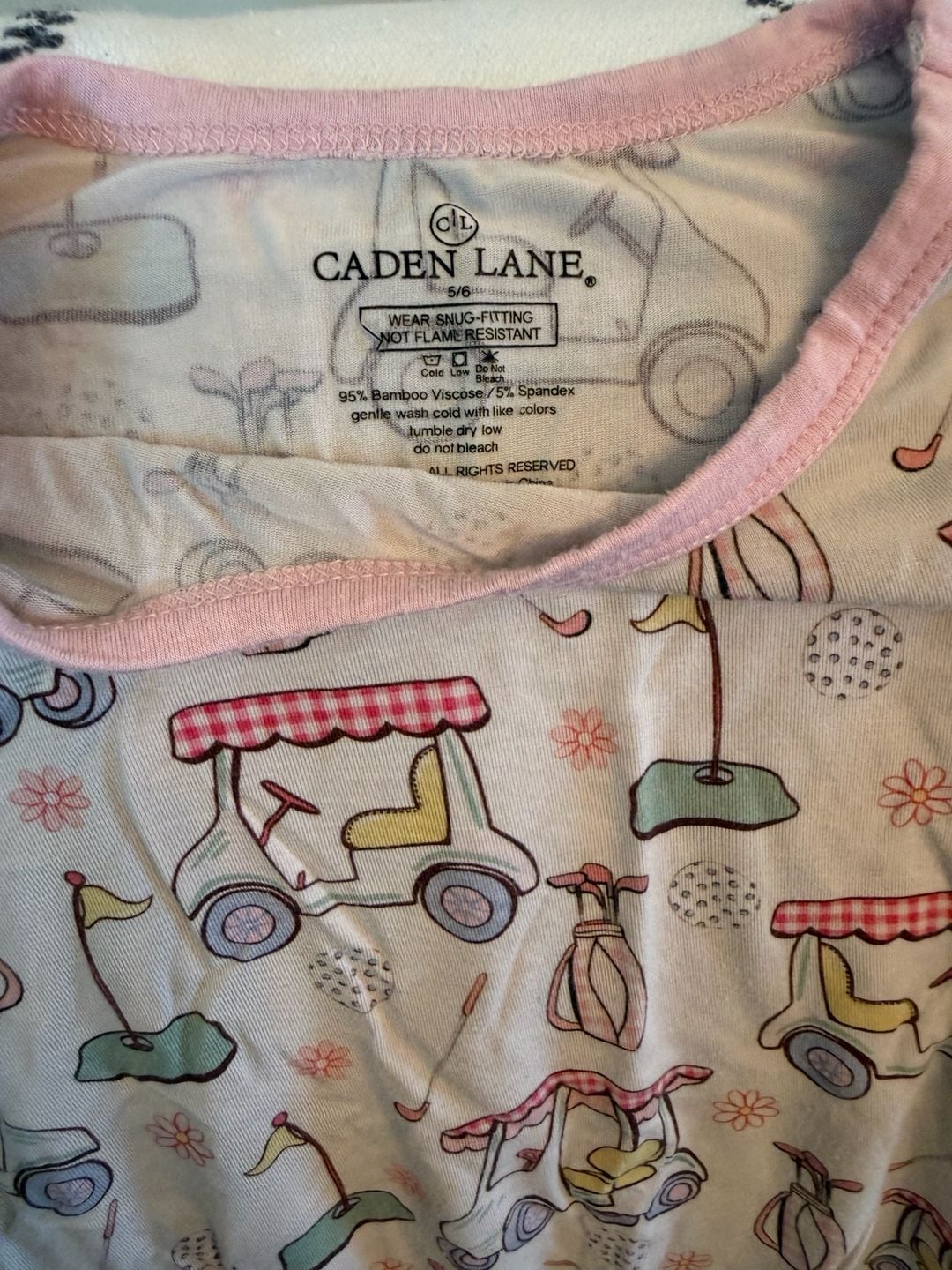 Caden Lane Tee Time Golf Two-Piece Bamboo Pajama Set
4