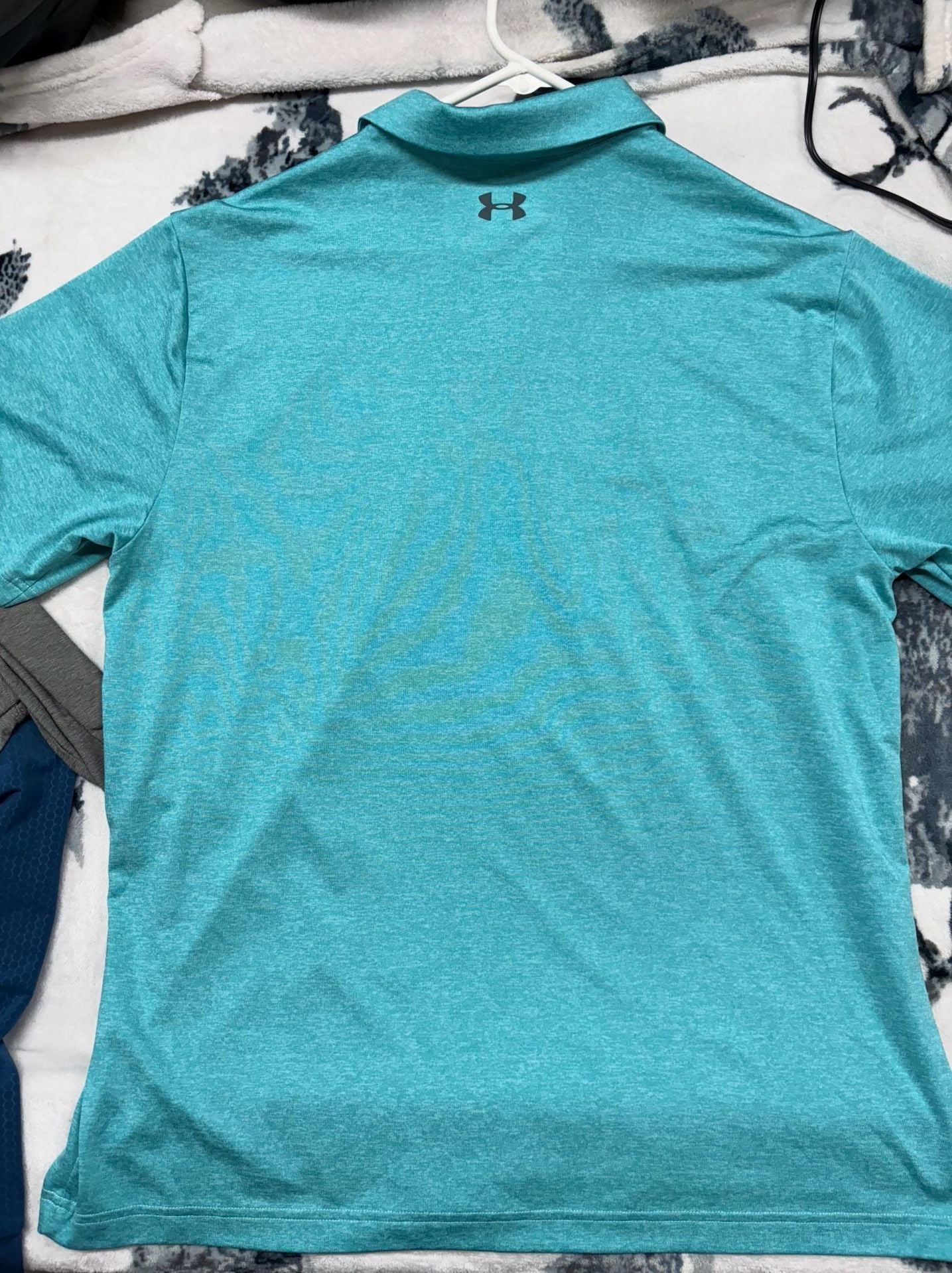 Under Armour Performance The Playoff Polo Heather Teal Green XL 4