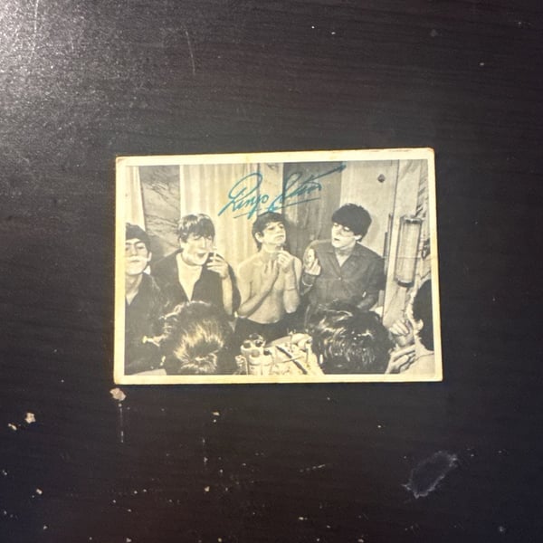 1964 Topps The Beatles Black & White 3rd Series Trading Card #138 Ringo Starr Facsimile Signature