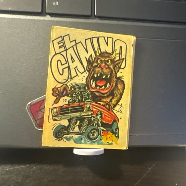 Vintage 1970 Donruss Odd Rods El Camino Sticker Card #53