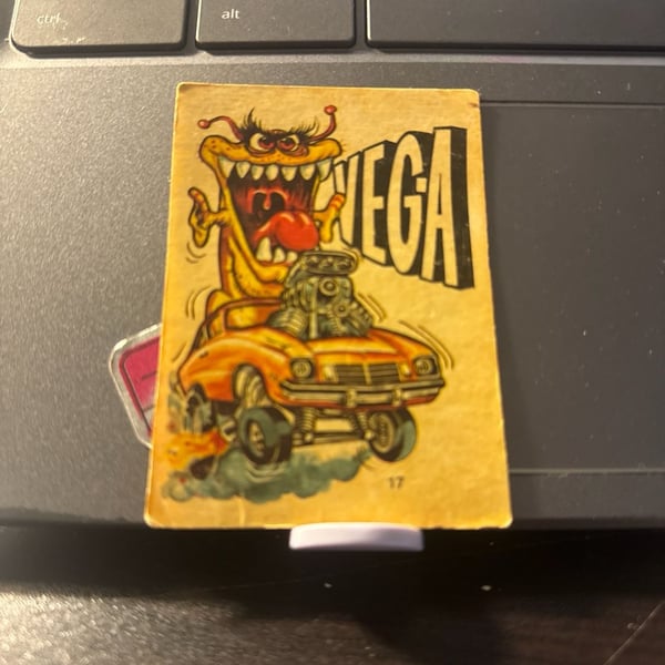 1971 Donruss Odd Rods All Stars #25 Vigorous Vega Sticker Card