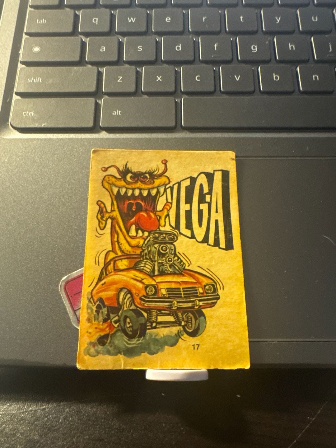 1971 Donruss Odd Rods All Stars #25 Vigorous Vega Sticker Card 3