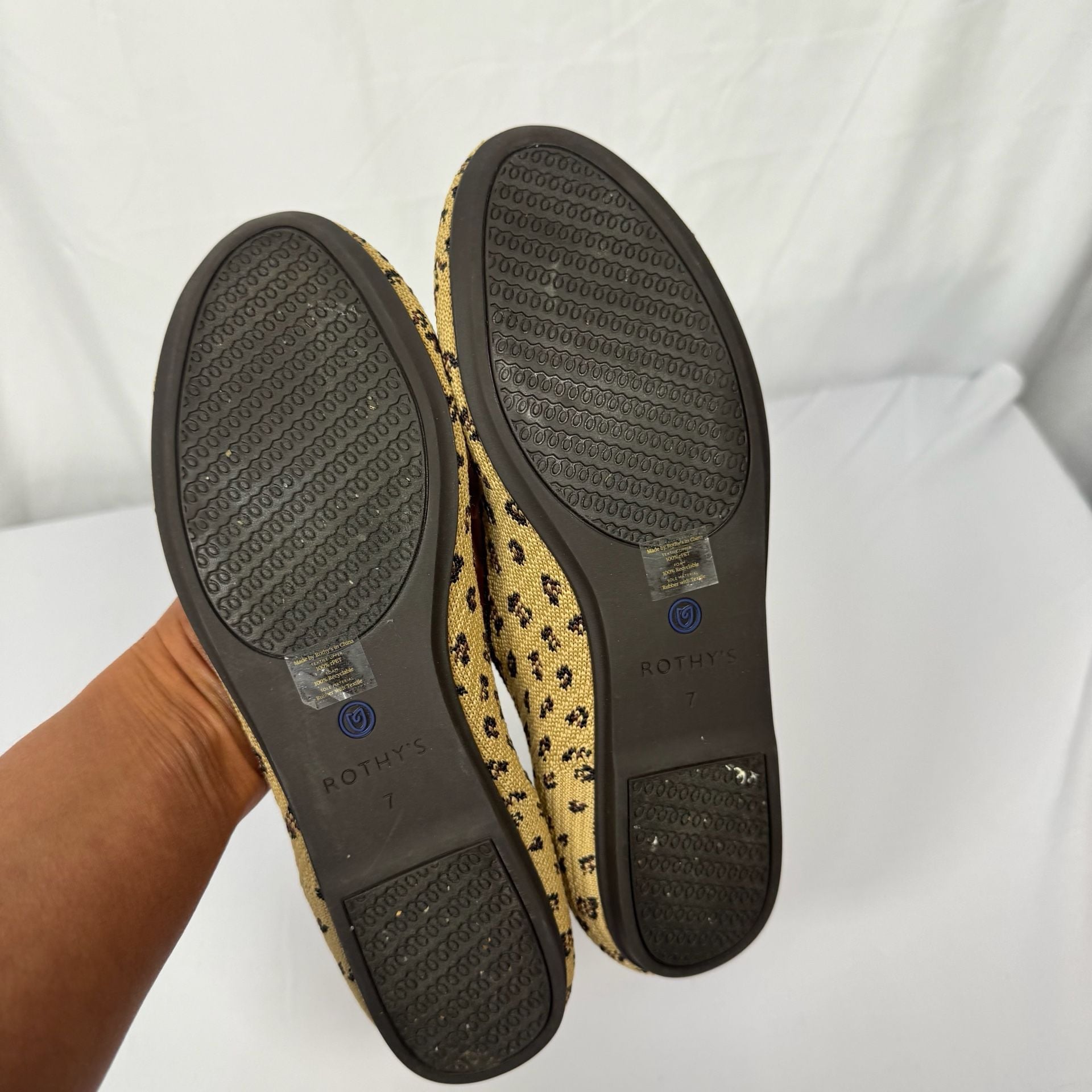 Rothy's The Flat Round Toe Animal Print Leopard Cheetah Ballet Flats 6