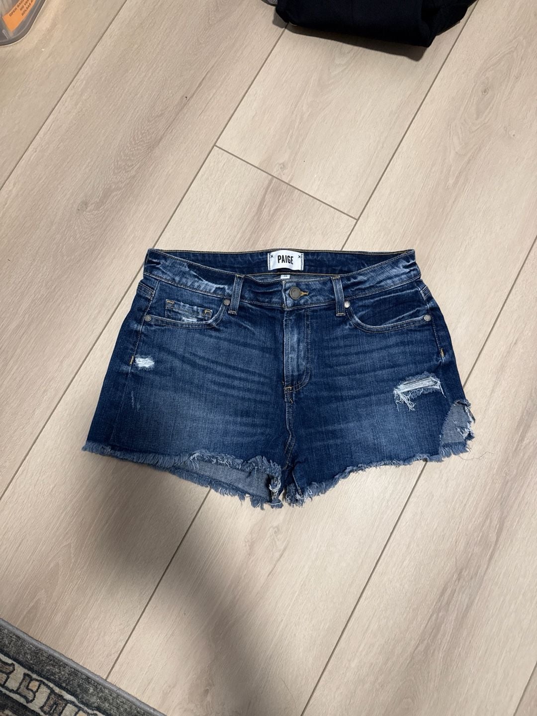 PAIGE Daryn Mid-Rise Distressed Cutoff Denim Shorts 2
