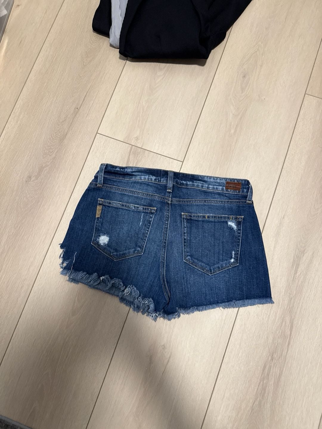 PAIGE Daryn Mid-Rise Distressed Cutoff Denim Shorts 3