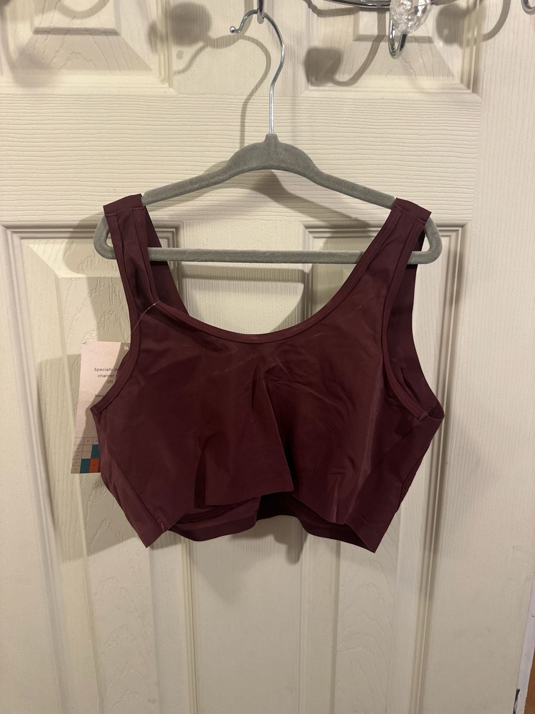 True & Co. True Body Scoop with Lift Bralette in Burgundy, Size Medium 3