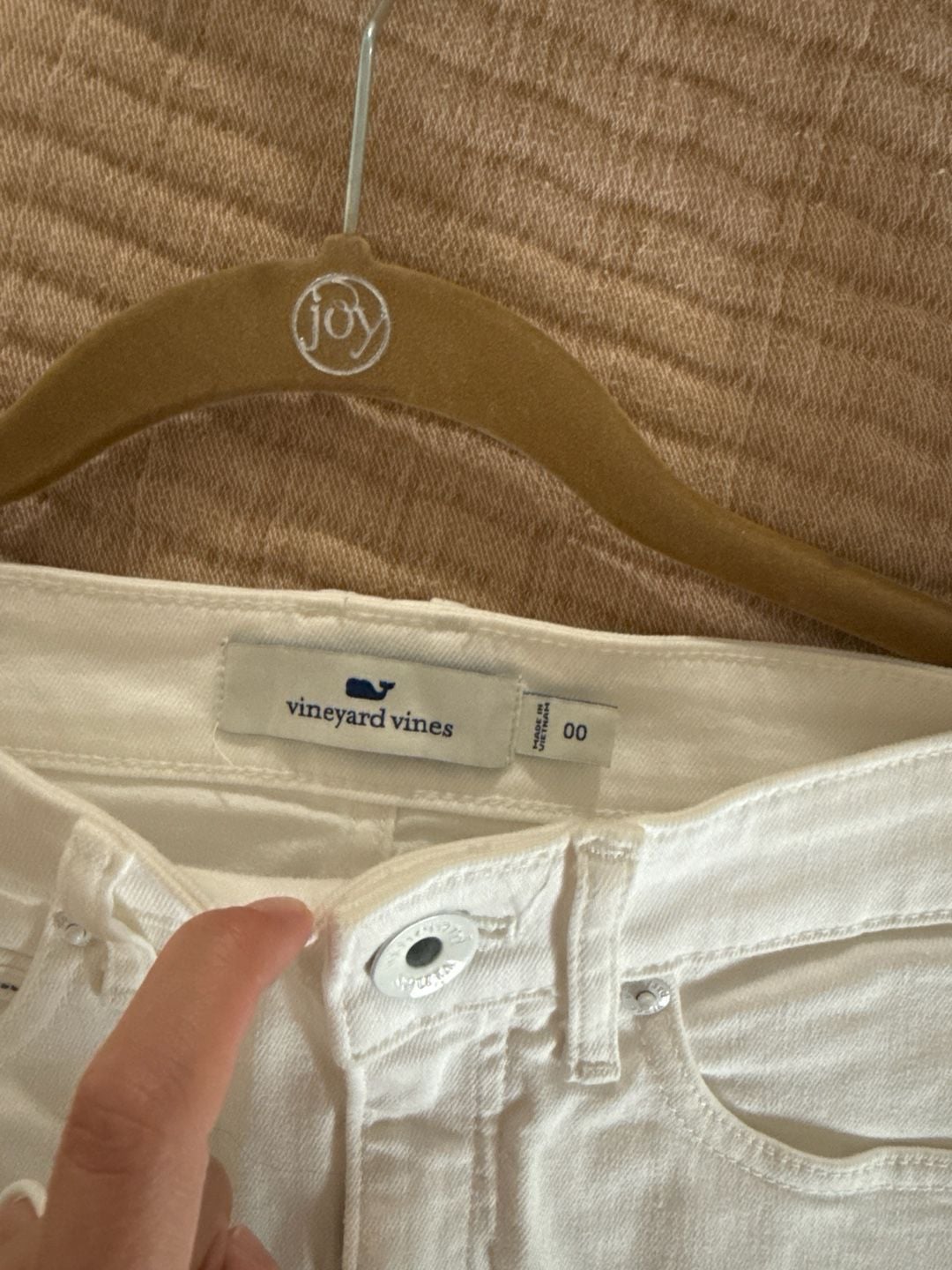 Vineyard Vines White Denim Raw Hem Mini Skirt Size 00 3