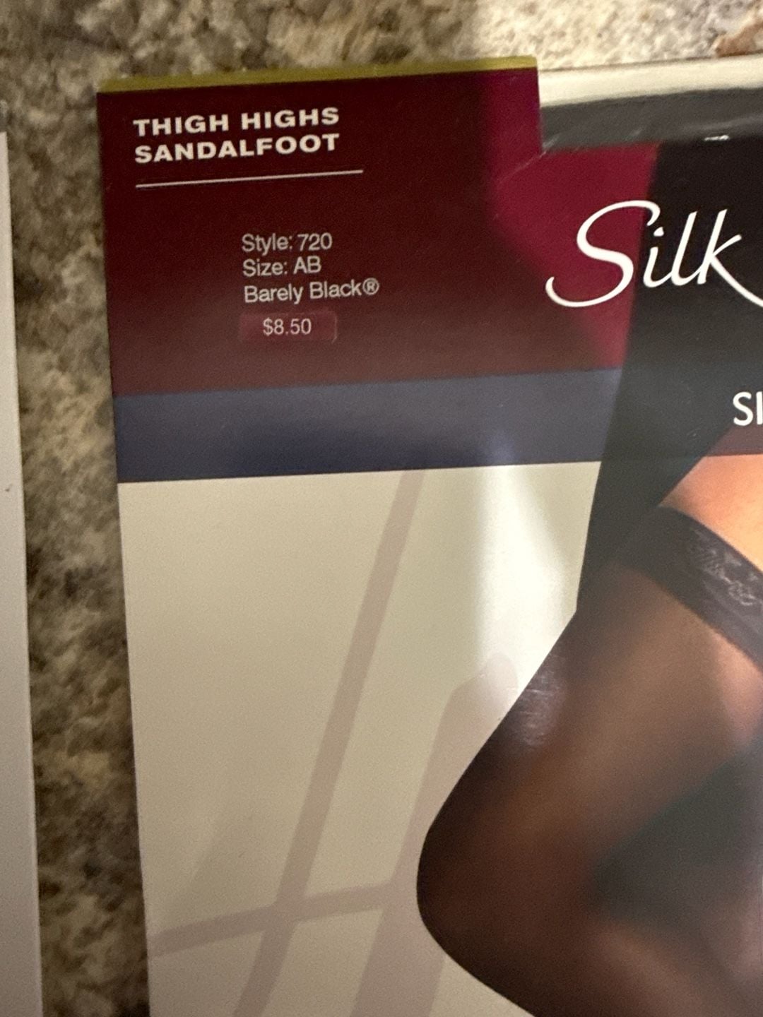 Lot of 2 Hanes Silk Reflections Thigh Highs: 1 Lace Top Style 0A444 and 1 Silky Sheer Style 720 Size AB 5