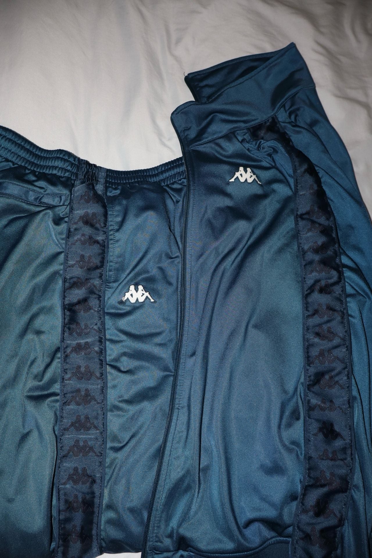 Kappa Banda Anniston Slim Fit Full Zip Track Jacket and Pants Tracksuit Set in Moonlit Ocean 1