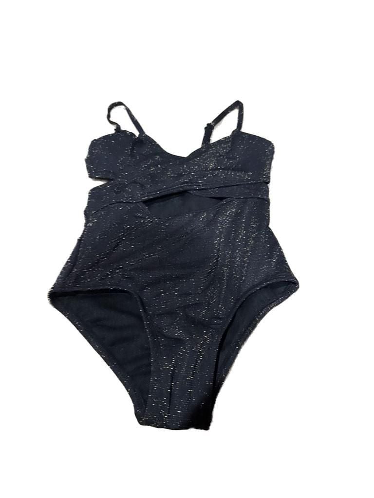 Girls' Black Metallic Glitter Cut-Out One Piece Swimsuit
C3 1