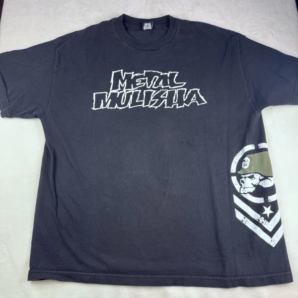Vintage Metal Mulisha T Shirt Mens large Black Y2K Cyber Grunge Distress Fade